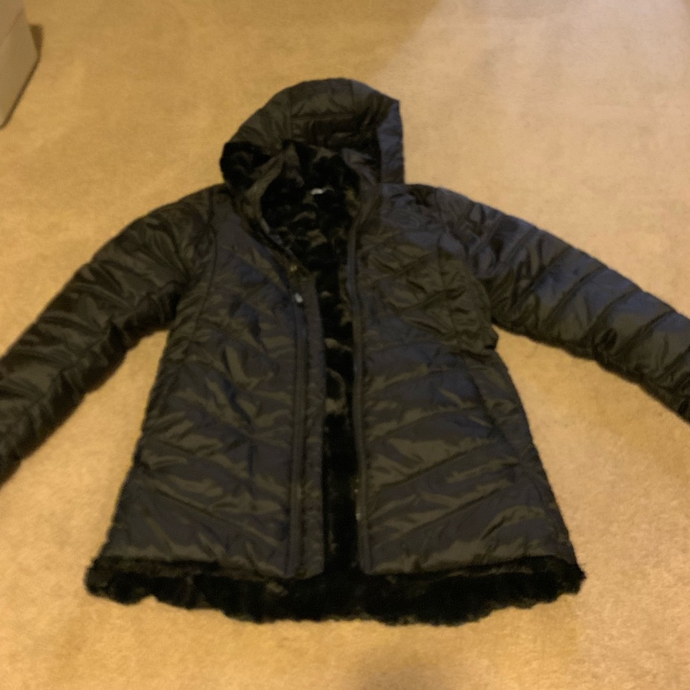 North Face Reversible Fur Puffer Jacket